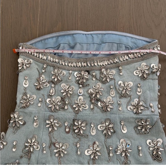 Retrofete LINEZ Denim Mini Dress
Embellished Rhinestone SMALL Crystal - Picture 11 of 12